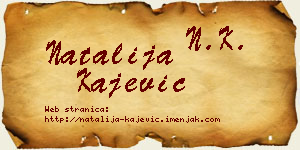 Natalija Kajević vizit kartica